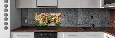 Kitchen splashback panel Italian streets