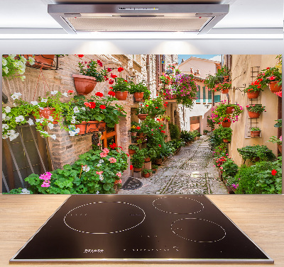 Kitchen splashback panel Italian streets