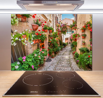 Kitchen splashback panel Italian streets