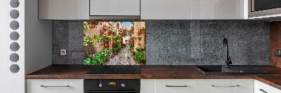 Kitchen splashback panel Italian streets