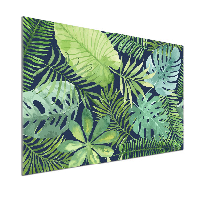 Cooker splashback Tropical leaves