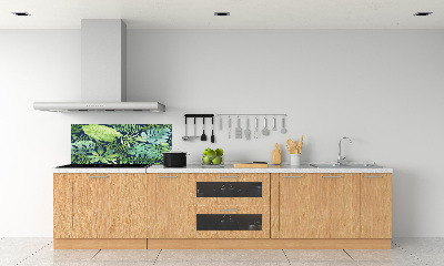 Cooker splashback Tropical leaves