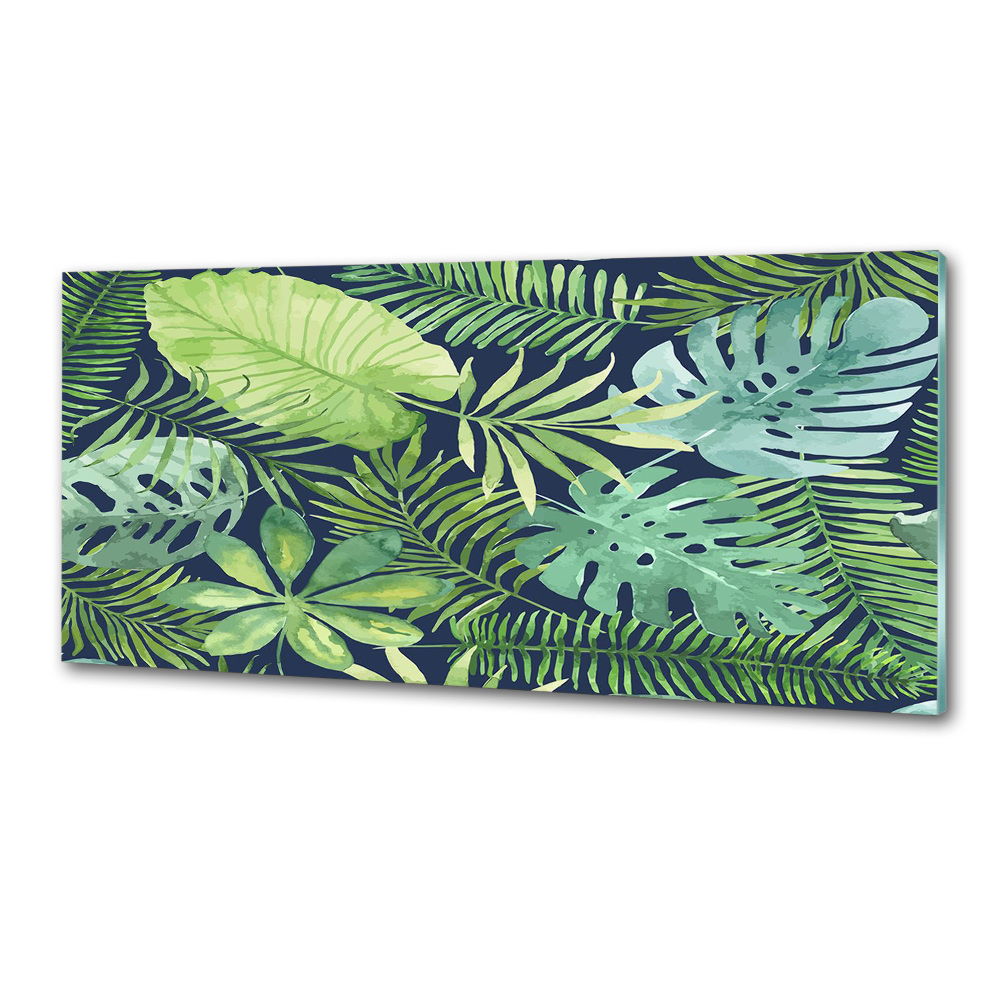 Cooker splashback Tropical leaves