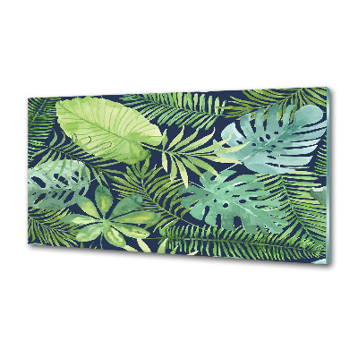 Cooker splashback Tropical leaves