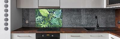 Cooker splashback Tropical leaves