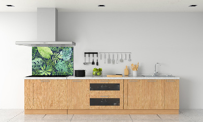 Cooker splashback Tropical leaves