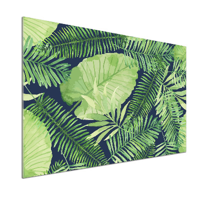 Cooker splashback Tropical leaves