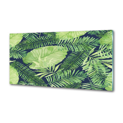 Cooker splashback Tropical leaves