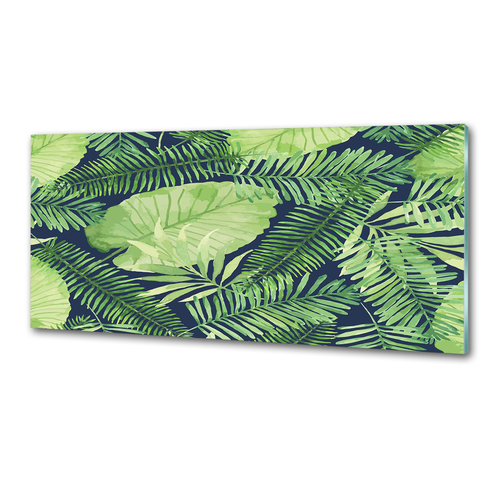 Cooker splashback Tropical leaves