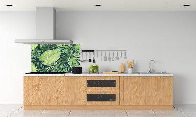 Cooker splashback Tropical leaves