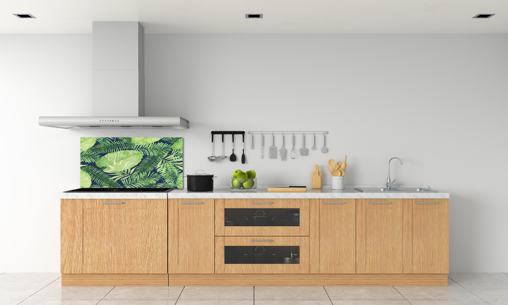 Cooker splashback Tropical leaves