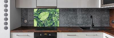 Cooker splashback Tropical leaves