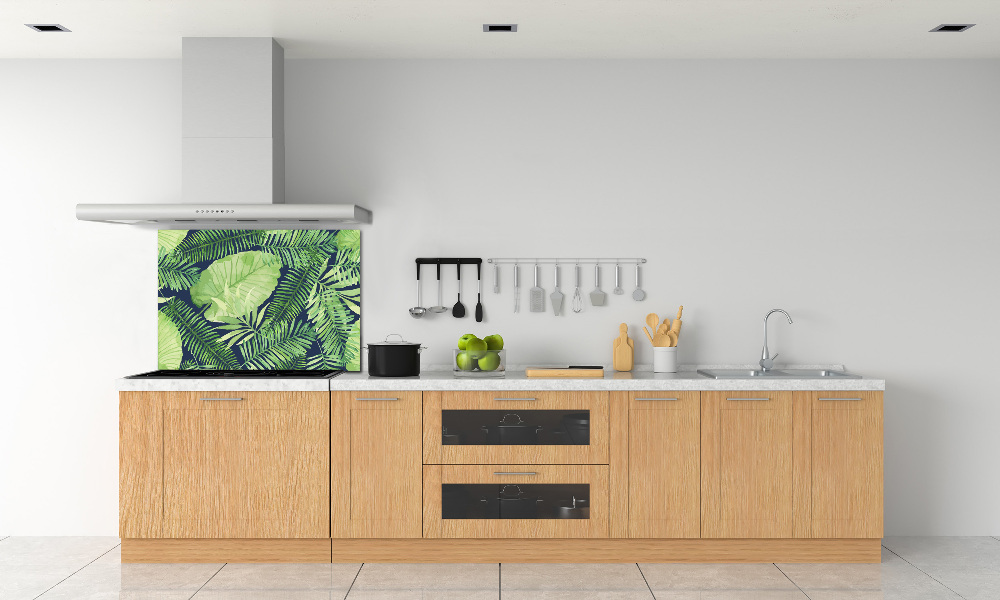 Cooker splashback Tropical leaves