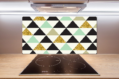 Kitchen splashback Colorful triangles