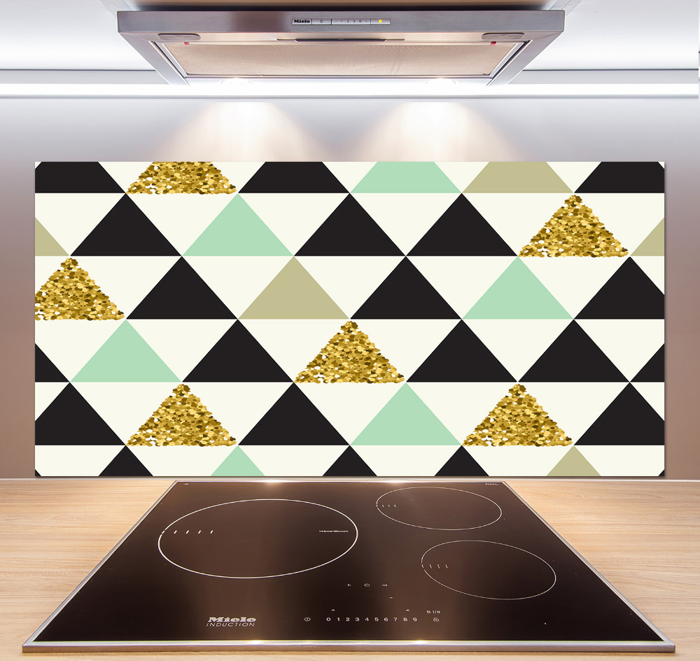 Kitchen splashback Colorful triangles