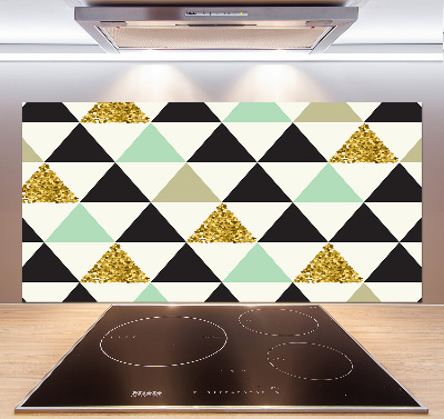 Kitchen splashback Colorful triangles