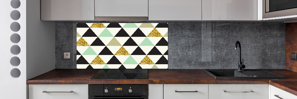 Kitchen splashback Colorful triangles