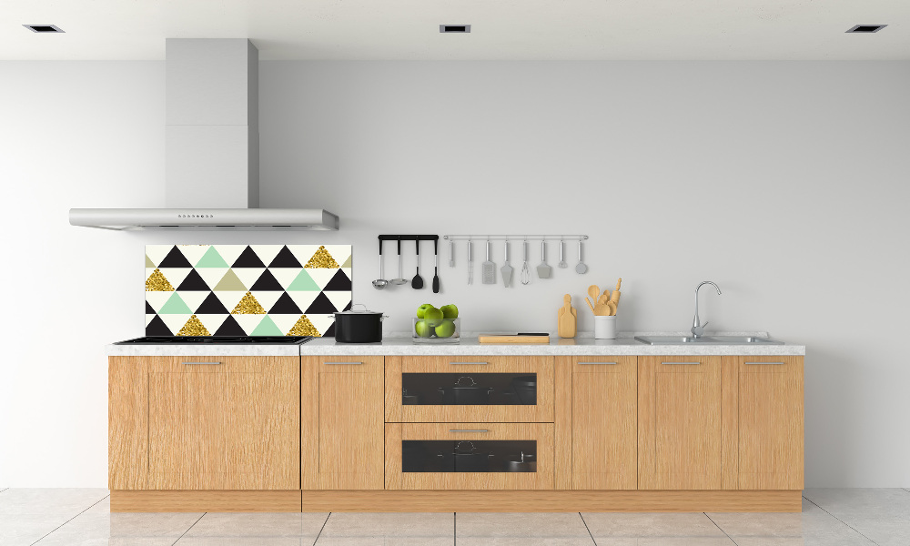 Kitchen splashback Colorful triangles