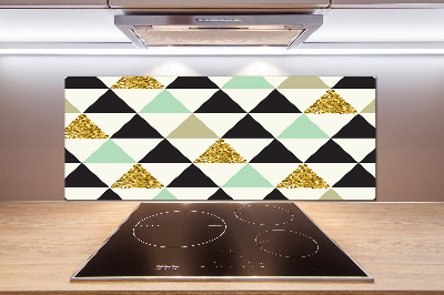 Kitchen splashback Colorful triangles