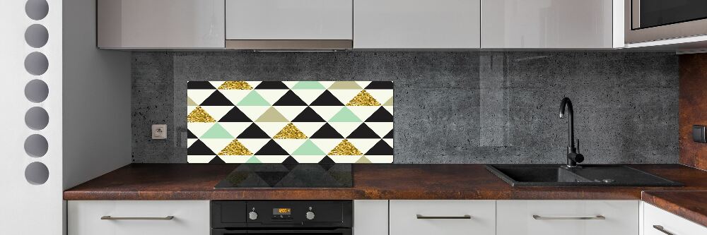 Kitchen splashback Colorful triangles