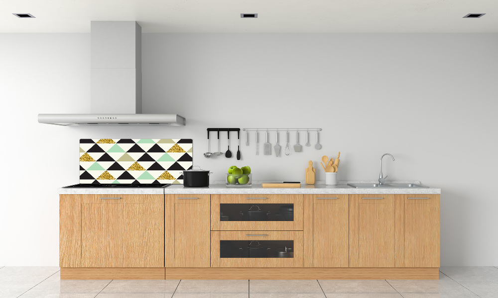 Kitchen splashback Colorful triangles