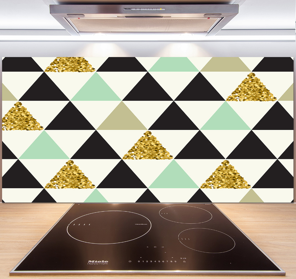 Kitchen splashback Colorful triangles