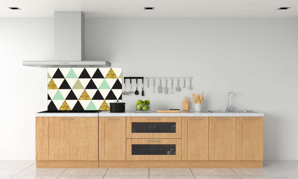 Kitchen splashback Colorful triangles