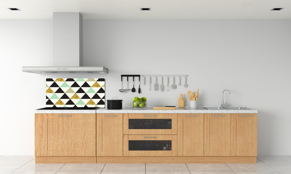 Kitchen splashback Colorful triangles