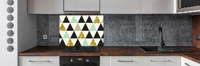 Kitchen splashback Colorful triangles