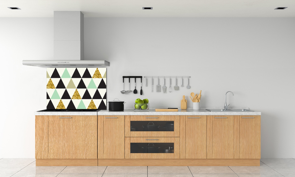 Kitchen splashback Colorful triangles