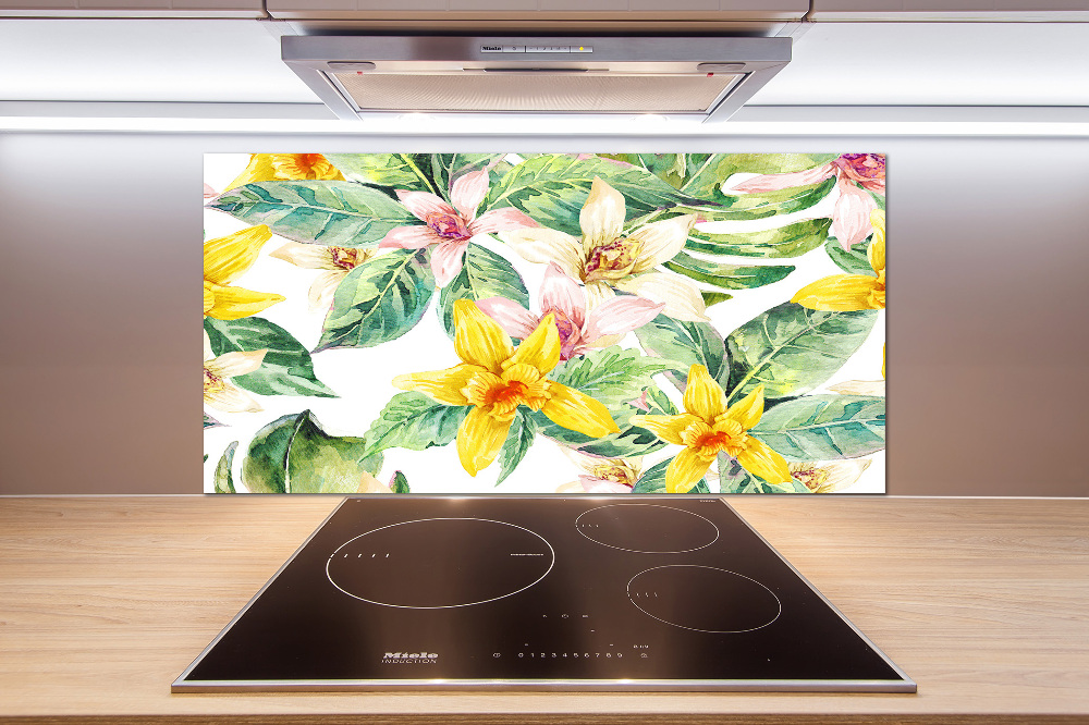 Cooker splashback Orchid