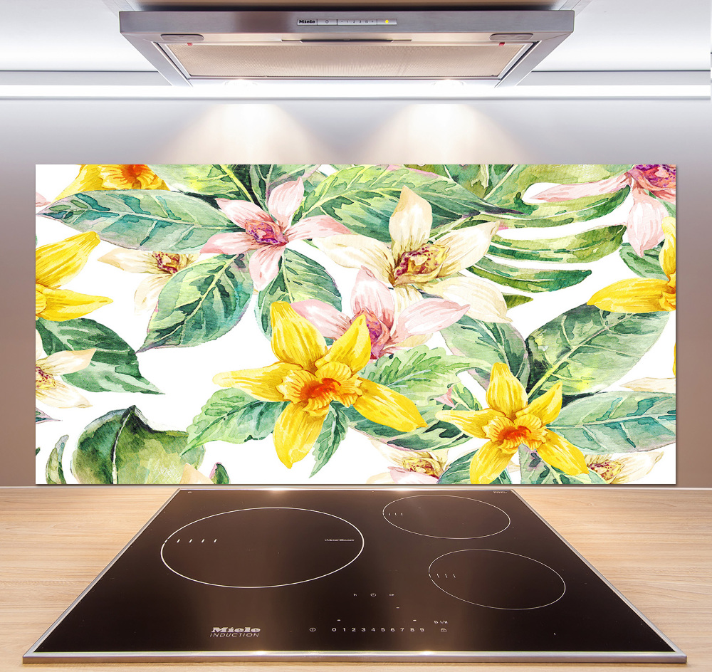 Cooker splashback Orchid