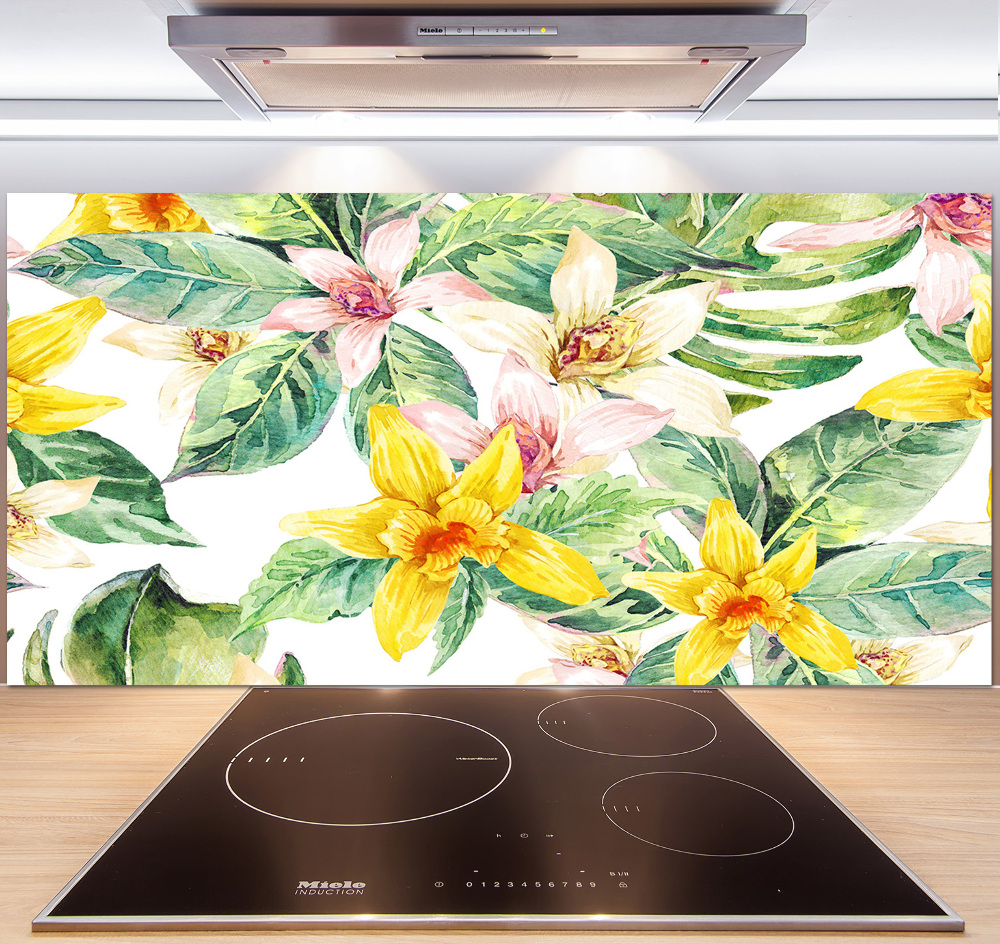 Cooker splashback Orchid