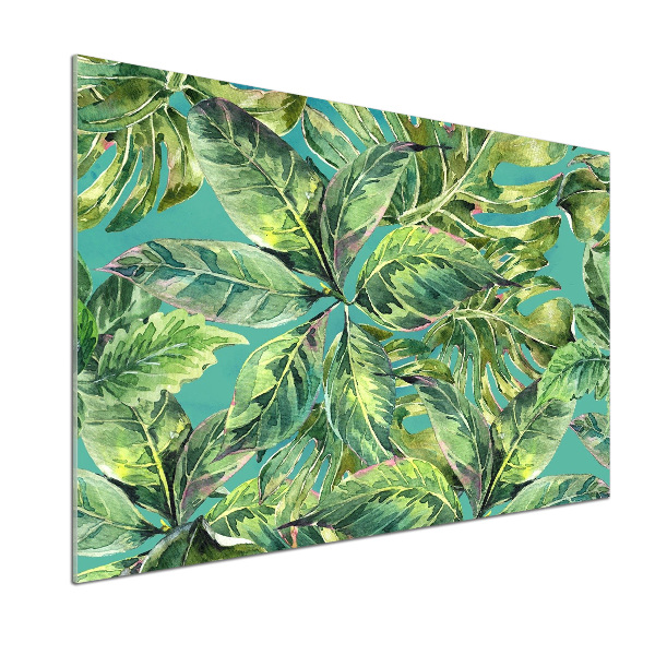 Cooker splashback Tropical leaves