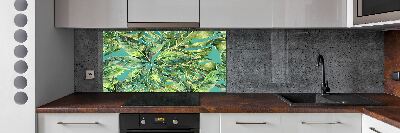 Cooker splashback Tropical leaves