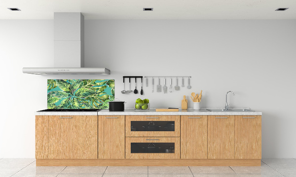 Cooker splashback Tropical leaves