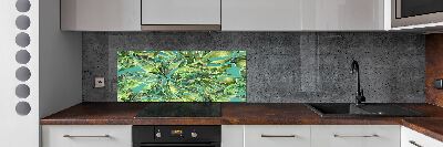 Cooker splashback Tropical leaves