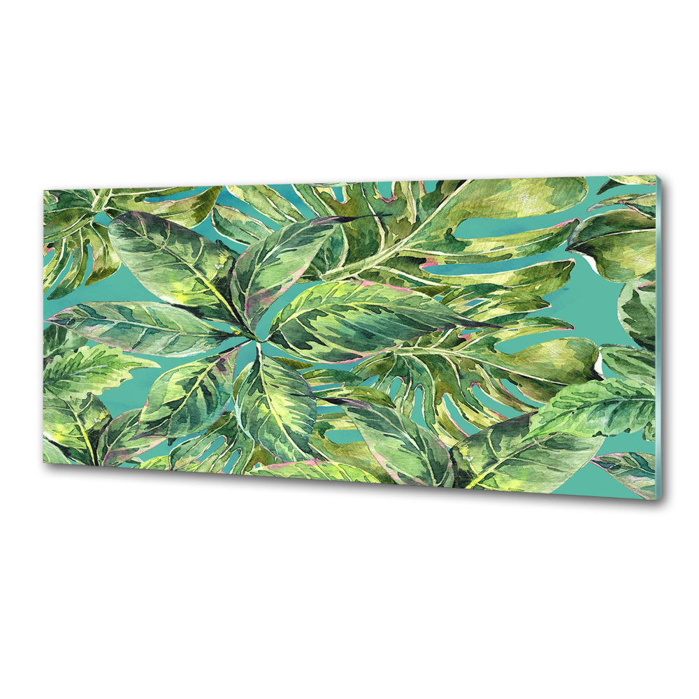 Cooker splashback Tropical leaves