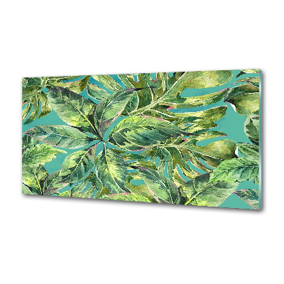 Cooker splashback Tropical leaves