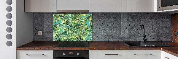 Cooker splashback Tropical leaves