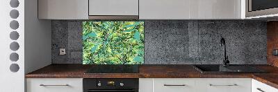 Cooker splashback Tropical leaves