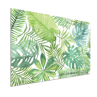 Cooker splashback Tropical leaves