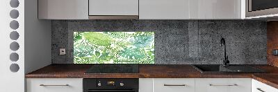 Cooker splashback Tropical leaves