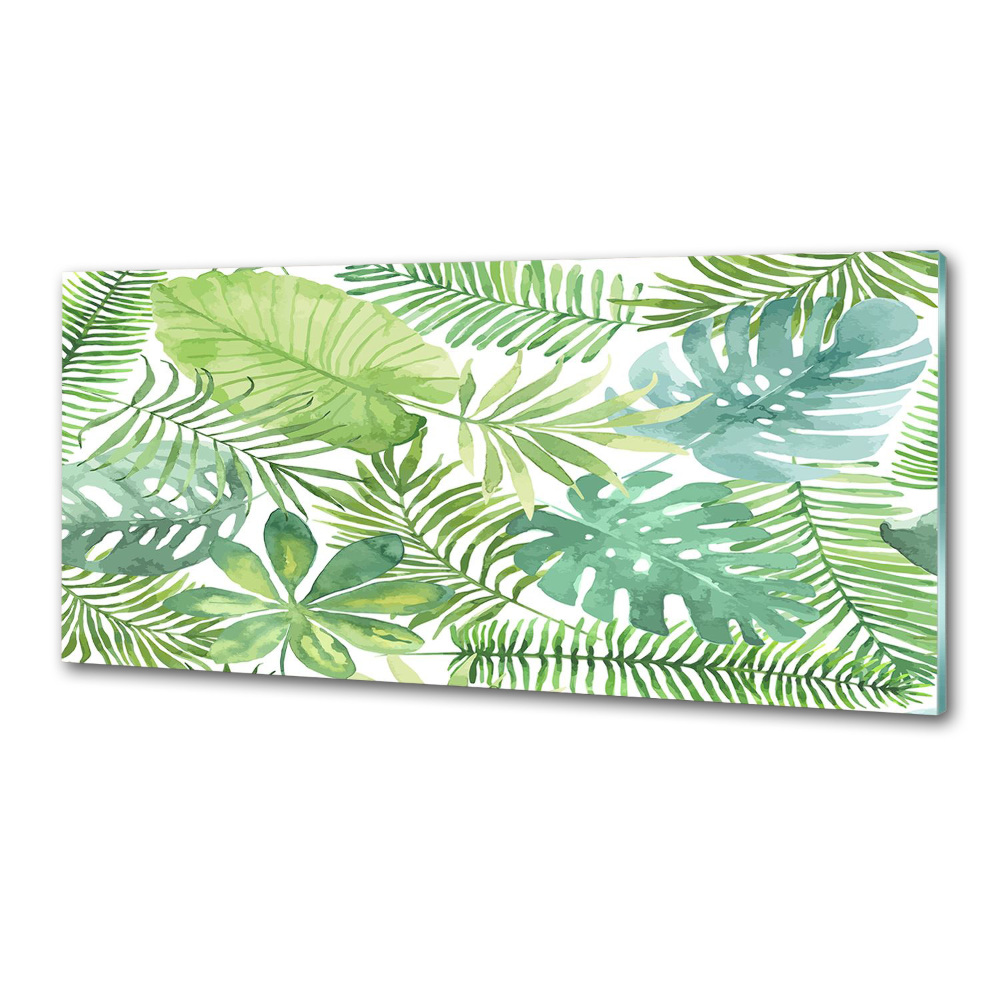 Cooker splashback Tropical leaves