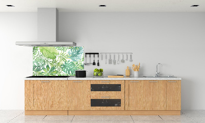 Cooker splashback Tropical leaves