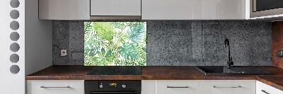 Cooker splashback Tropical leaves