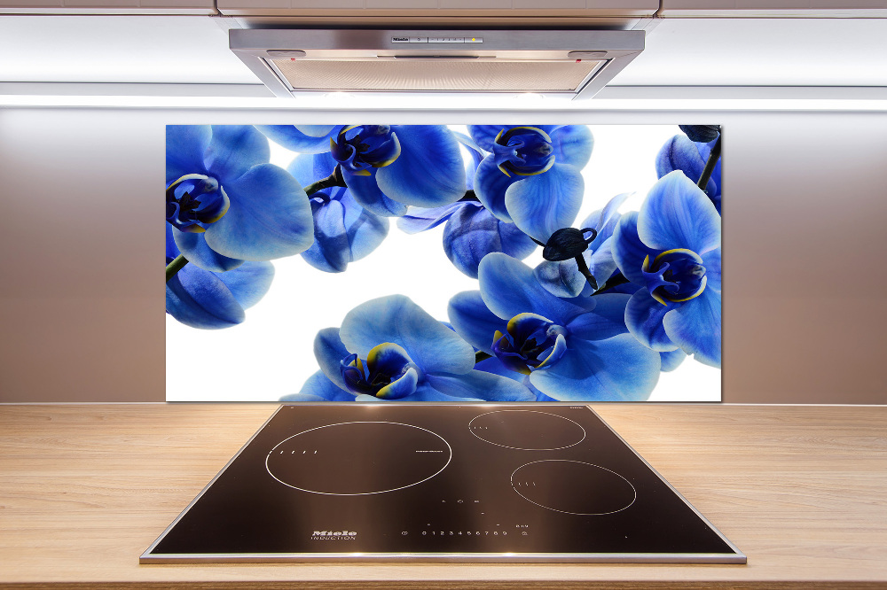 Kitchen splashback Blue orchid