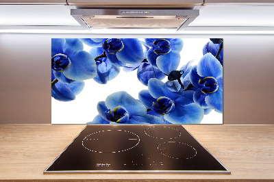 Kitchen splashback Blue orchid