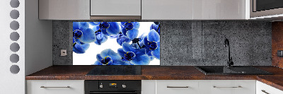 Kitchen splashback Blue orchid