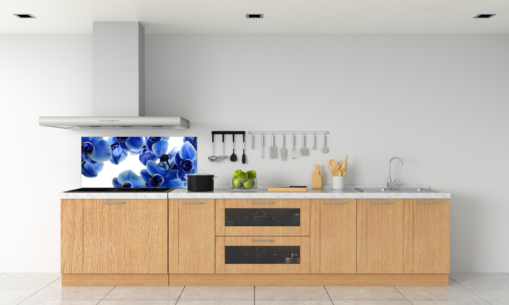 Kitchen splashback Blue orchid